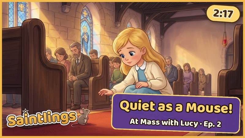 Quiet as a Mouse, At Mass with Lucy
